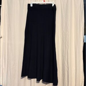 Paper Label - Navy Blue Elegant Women's Skirt knit